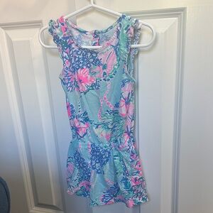 Lilly Pulitzer Kids Dress in Blue and Pink Floral